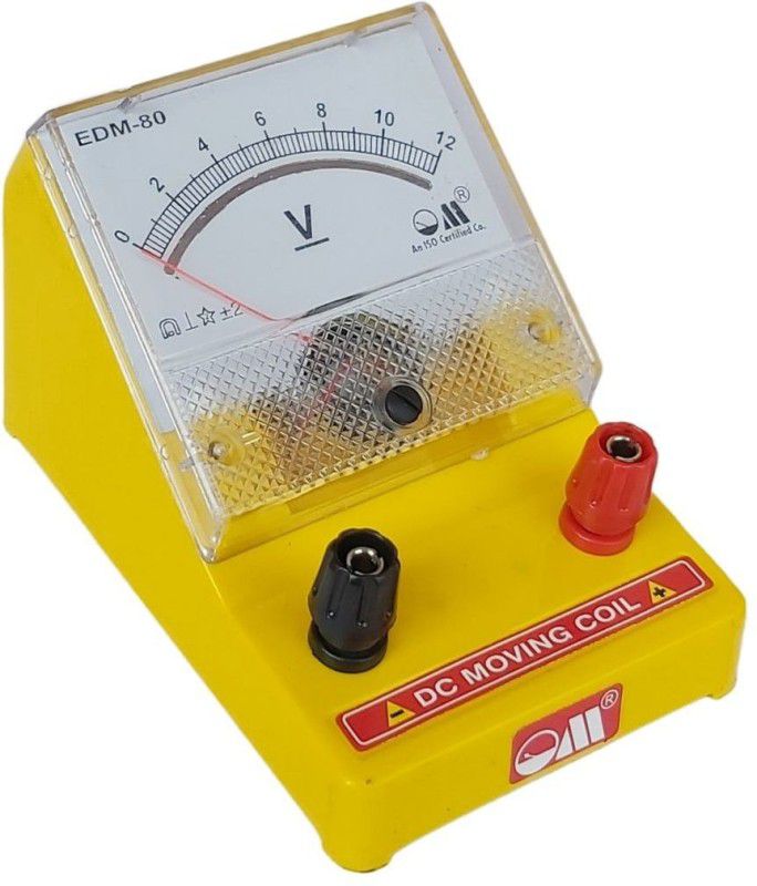 OM EDM-80 0-12V Yellow Voltmeter  (Analog)