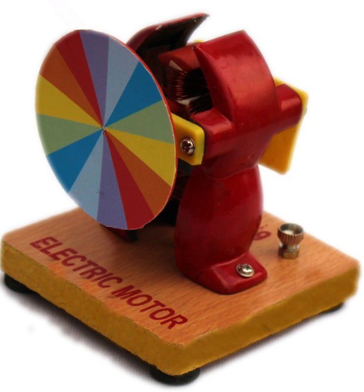 THE LABWORLD Electric Motor Demonstration Model with Newton Color Disc for Science Learning DC Brushed Motor