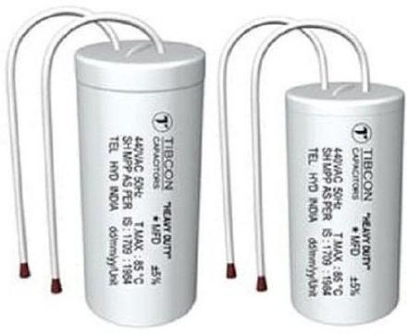 Filfora Capacitor for Ceiling Fan, 3.15 MFD Capacitor to Increase Speed, White -2 Pieces Power Capacitor  (Pack of 2)