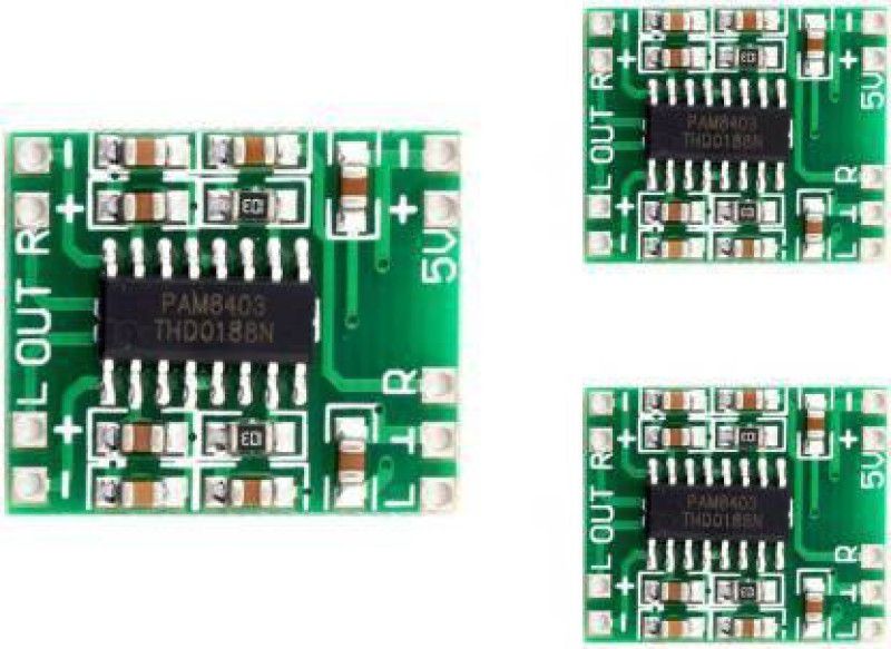 keertan kalp 3-Pic Set PAM8403 Board 2 * 3W Class D Digital 2.5V to 5V Power Amplifier Board Electronic Components Electronic Hobby Kit Multilayer PCB