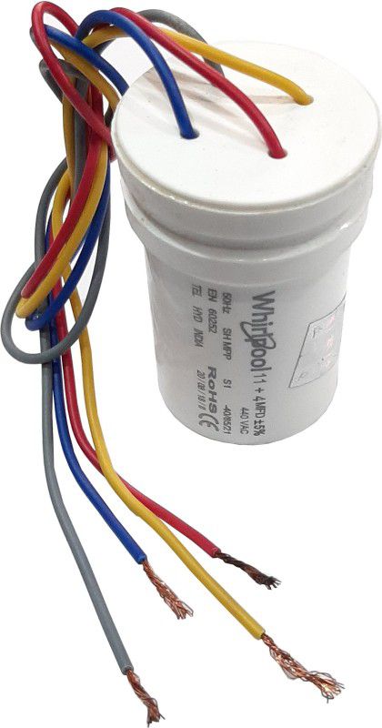 Whirlpool Original 11 + 6 MFD Capacitor For Washing Machine Variable Capacitor  (Pack of 1)