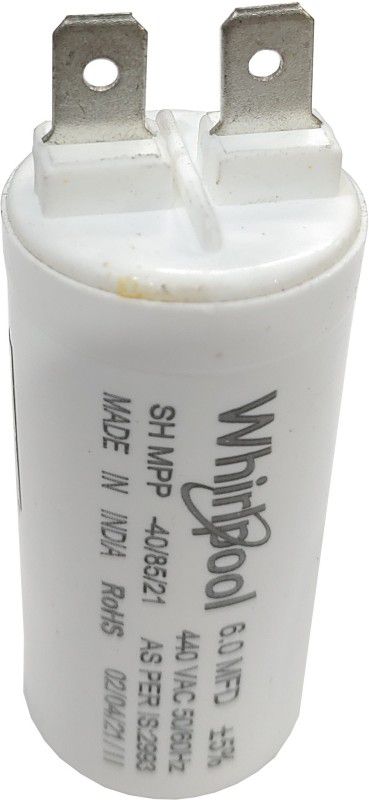Whirlpool Capacitor 6 MFD For Washing machine and Air Conditioner window Power Capacitor  (Pack of 1)