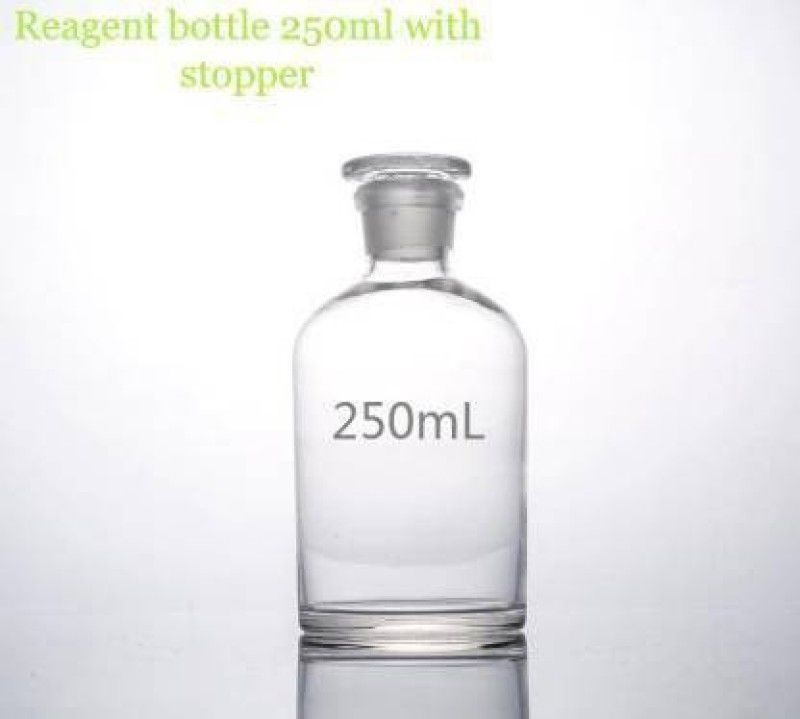 PRIME BAKER reagent bottle for lab 250 ml glassware narrow mouth with stopper chemical bottles for lab,1 piece Laboratory Dropper Bottle GLASS SET OF 2 PC Laboratory Dropper Bottle  (Glass 250 ml Pack of2)