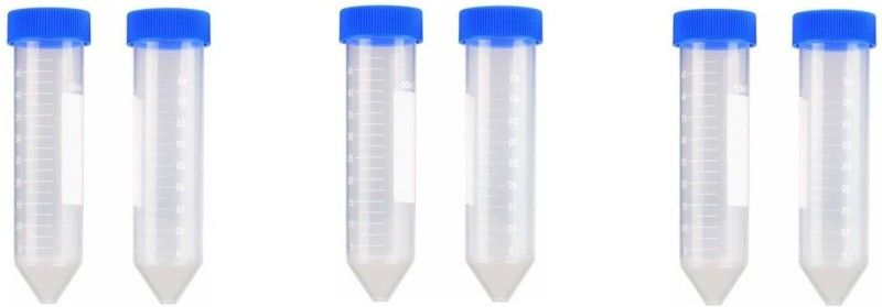 HOT LIFE 50 ml Rimmed Plastic Test Tube  (6 cm 343.5 K Pack of 6)