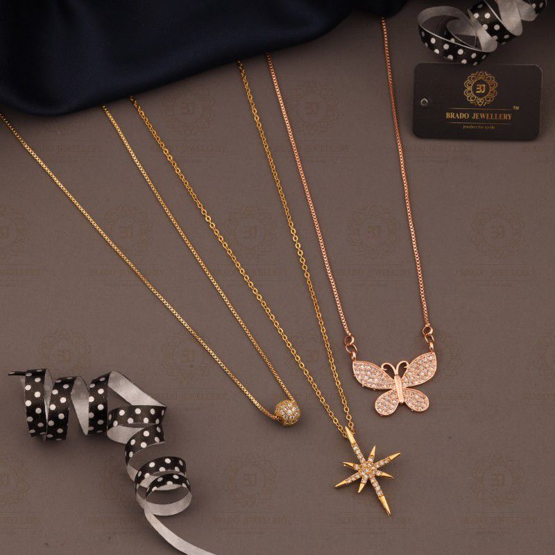 Diamond Gold-plated Plated Alloy Necklace
