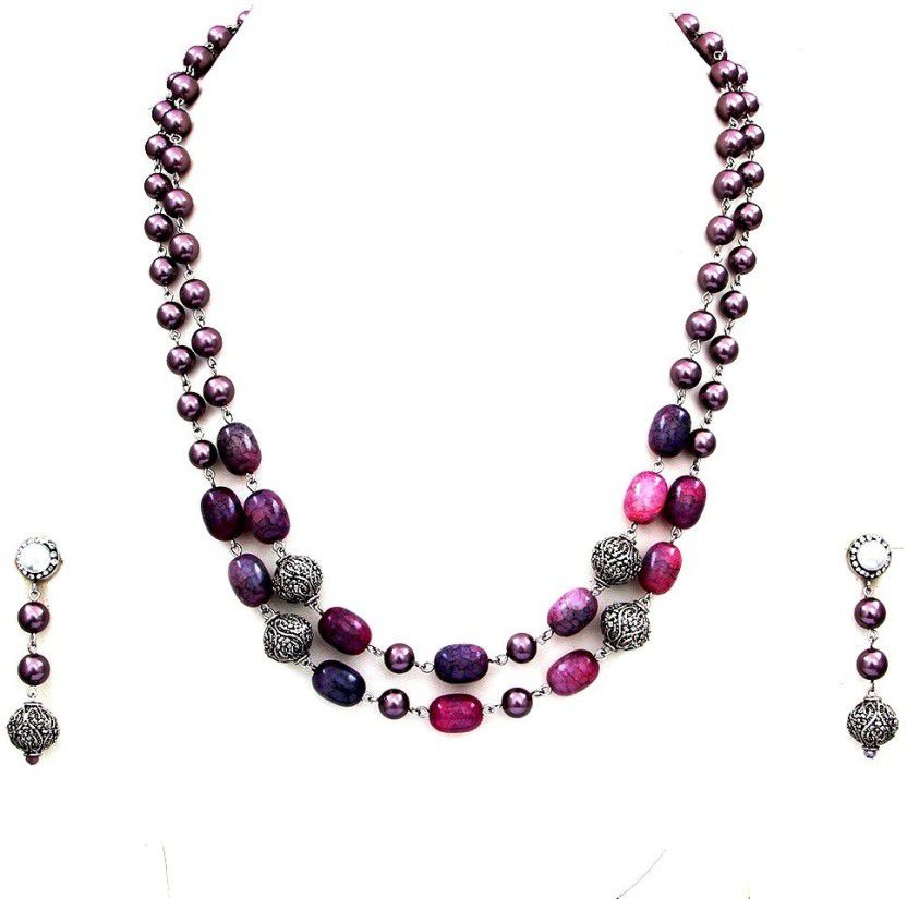 Copper Purple Jewel Set  (Pack of 1)