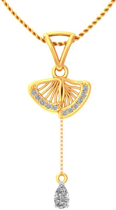 Zeya 18K (750) Oyster Drop Yellow Gold Pendant For Women 18kt Yellow Gold Pendant