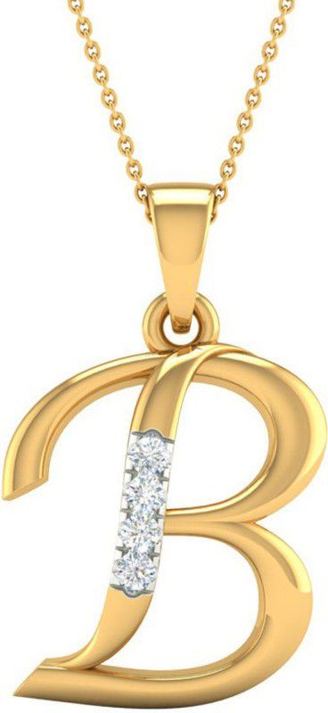 KISNA Real Diamond Jewellery 14kt Diamond Yellow Gold Pendant