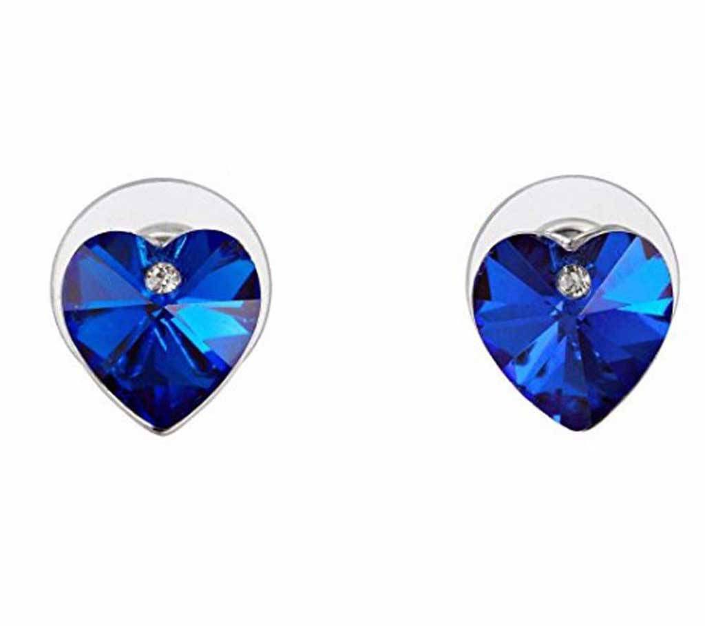 Zirconia Heart Gemstone Wedding Ear Ring