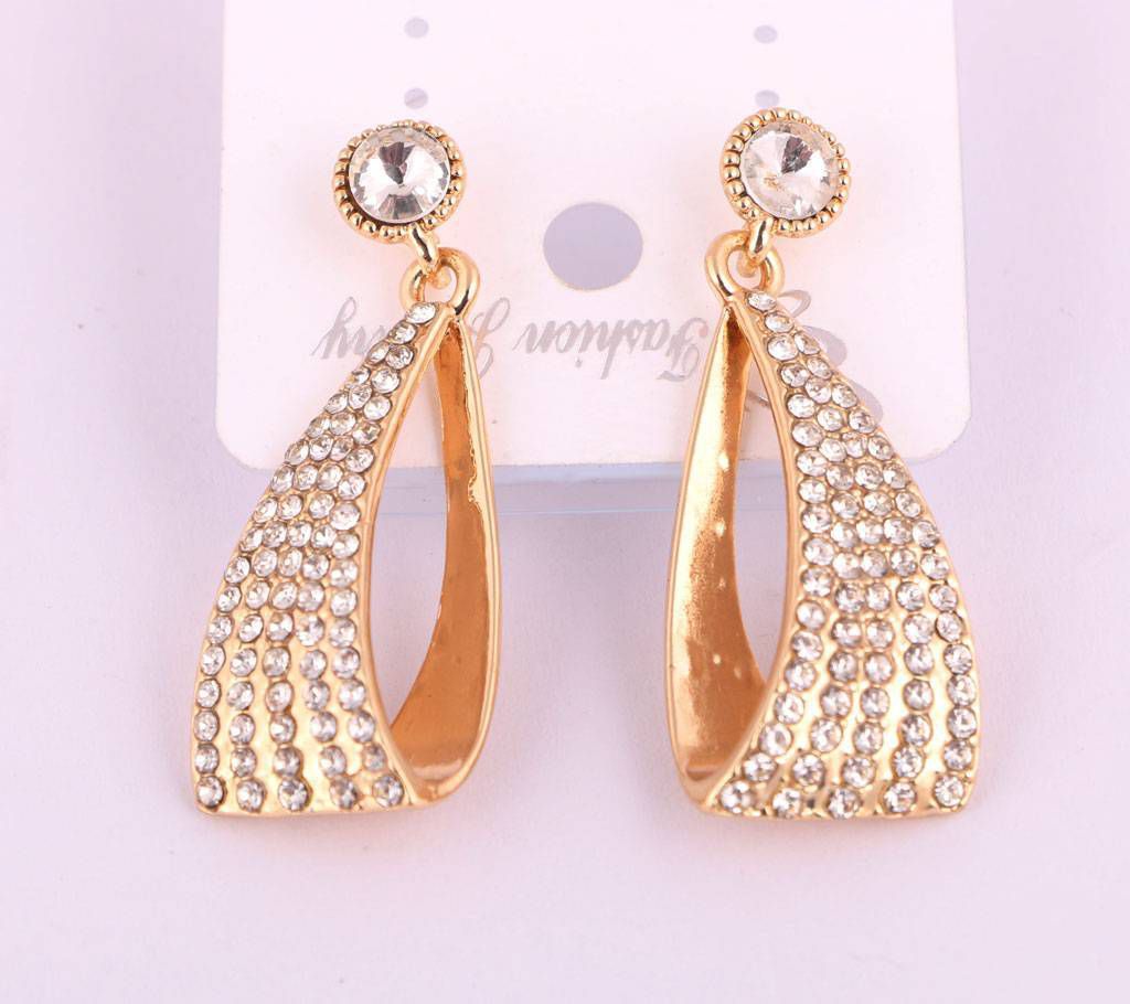 Gold Plated Diamond Cut Earrings 