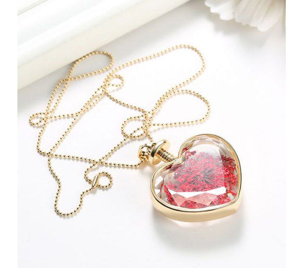 Transparent heart shaped pendant