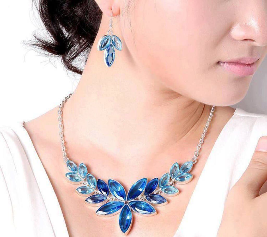 Blue Stone Necklace SeT