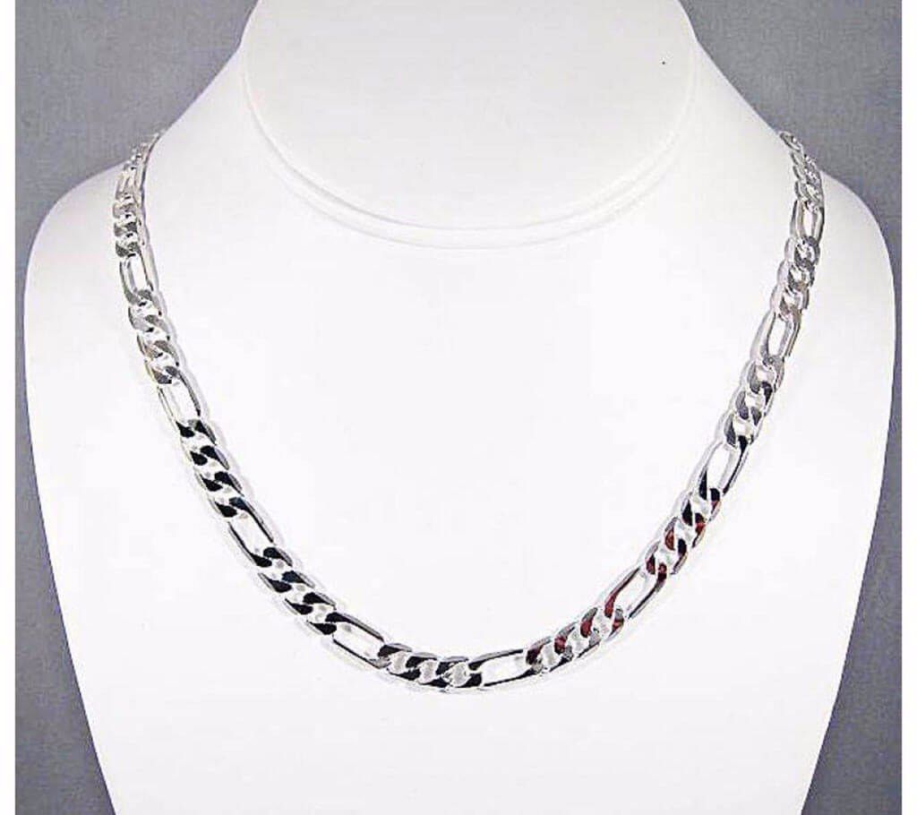 Silver Figaro Unisex Chain Necklace - 20% Discount