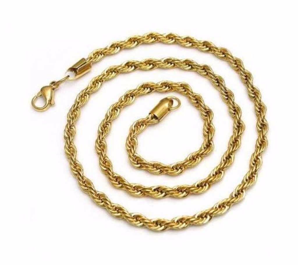 Yellow Gold Plated Stainless Steel Chain - 20% Discount