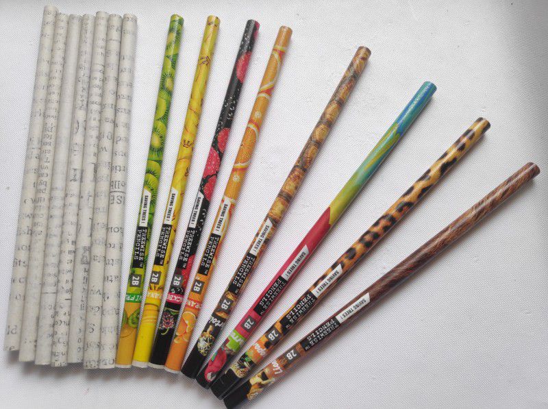 TREEWISE Combo Pack (Newspaper + Wildlife Series + Fruit Series) Pencil  (Set of 3, Multicolor)