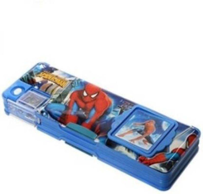 VEDANSHI Spiderman PENCIL BOX Art Plastic Pencil Box  (Set of 1, Blue, Red)