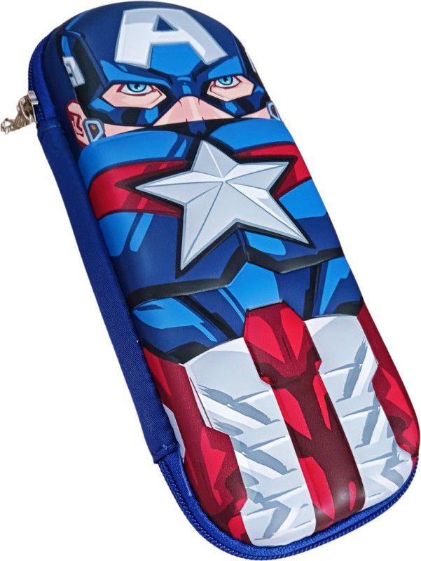 KARBD Marvel Avengers Super Hero Captain America Blue Avengers Art EVA Pencil Box  (Set of 1, Blue)