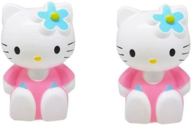 MINTLEAF Kitty Piggy Bank for Kids Best for Return Gift (Pack of 2) Coin Bank  (White, Pink)