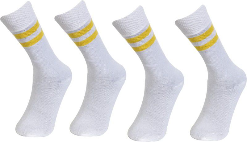 BODYSENSE White, Yellow Uniform Sock  (Chandigarh)