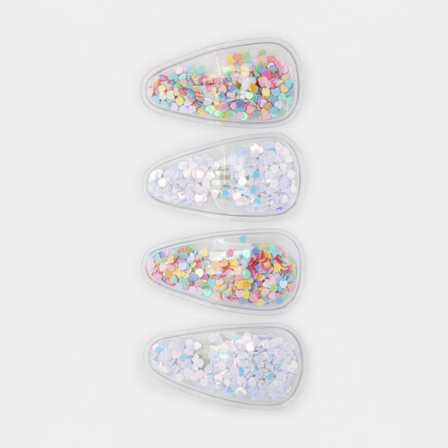4 Pack Snap Clips - Confetti