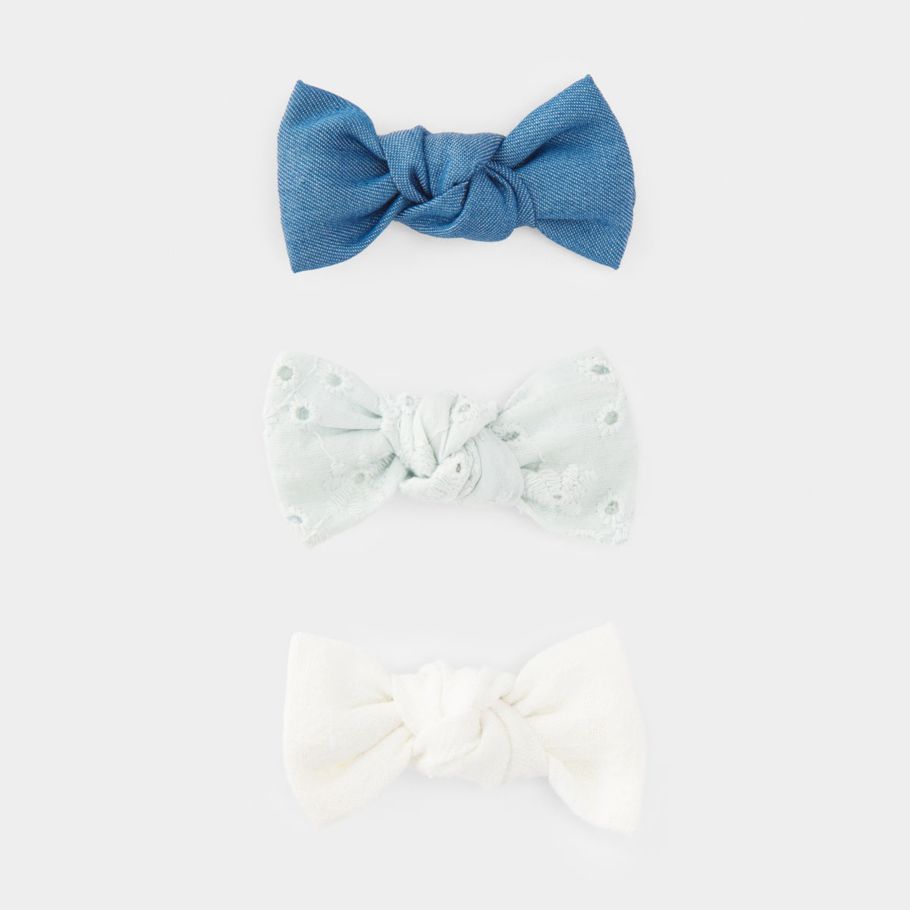 3 Pack Bow Hair Clips