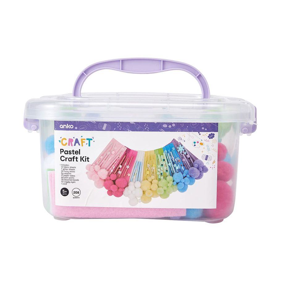 208 Piece Pastel Craft Kit