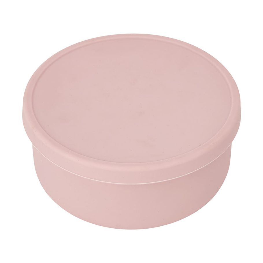 Silicone Bowl with Lid - Pink