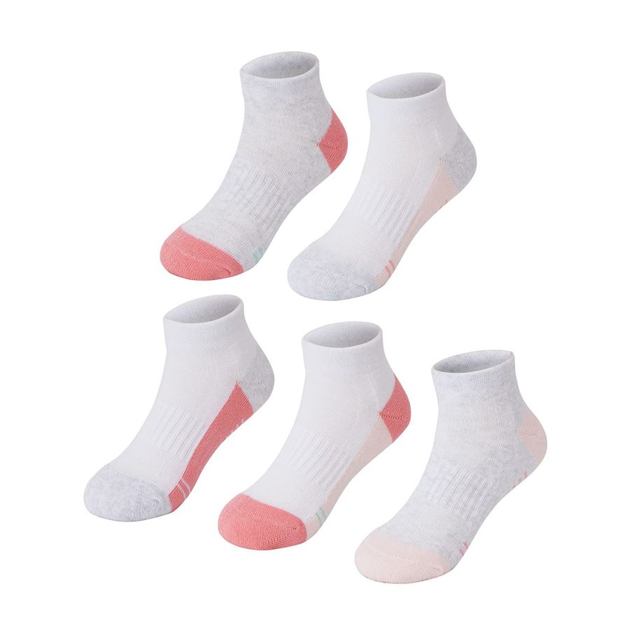 5 Pack Active Girls Low Cut Sports Socks