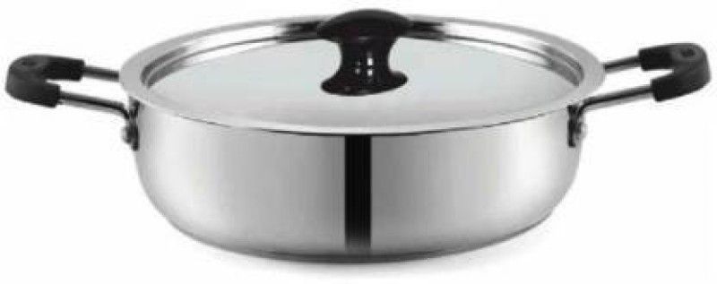PNB Kadhai 25 cm diameter with Lid 3.3 L capacity  (Stainless Steel, Induction Bottom)