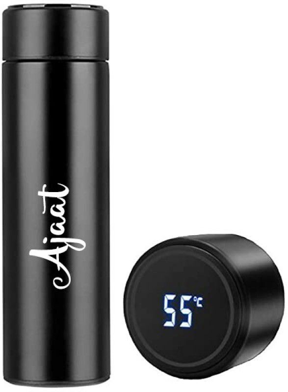 SY Gifts Temperature Watter Bottle 500 ml Flask  (Pack of 1, Black, Aluminium)