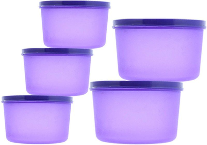 KUBER INDUSTRIES - 400 ml Plastic Utility Container  (Pack of 5, Purple)