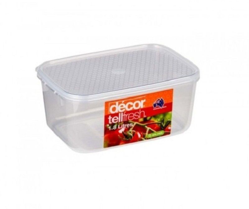 Decor Tellfresh Oblong 1.8 L - 1800 ml Plastic Grocery Container  (Clear)