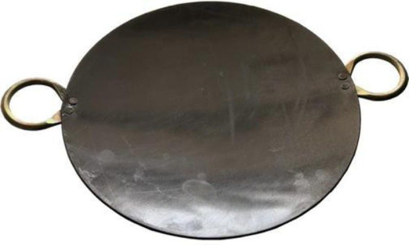 RSIRON Flat Pan 38 cm diameter 3 L capacity  (Cast Iron, Non-stick, Induction Bottom)