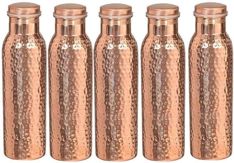 Larwa Hammered5 1000 ml Bottle  (Pack of 5, Gold, Copper)
