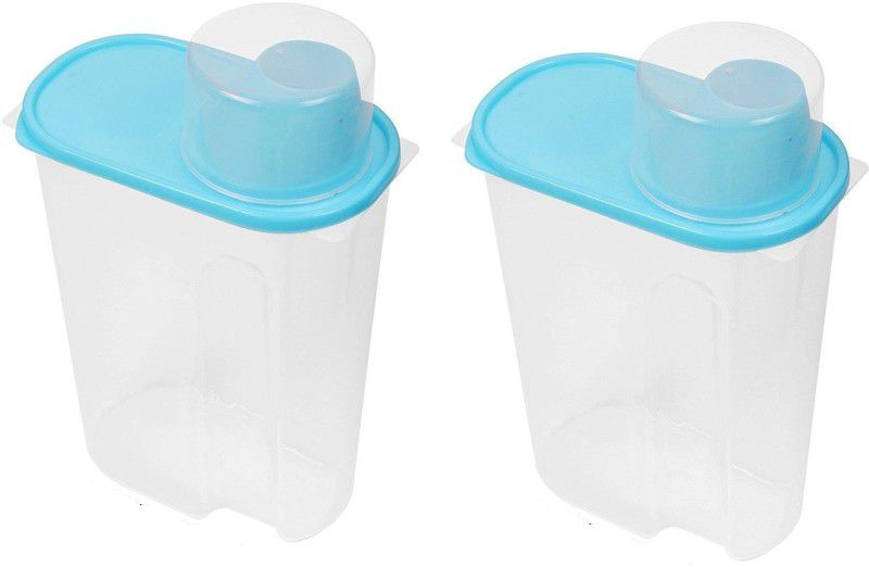 HARISWARUP Cereal Dispenser Easy Flow Kitchen Container Set - Storage Box Idle for Cereal, Spices, Pulse Container (2500 ml) - 2500 ml Plastic Cereal Dispenser  (Pack of 2, Multicolor)