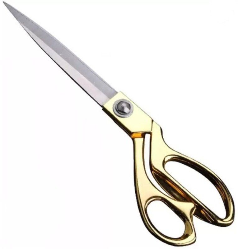 FLENIX Tailoring/Cloth Scissors (265mm, 10.5 inch) Scissors (Set of 1, Gold) Crystal All-Purpose Scissor  (Gold, Silver, Pack of 1)