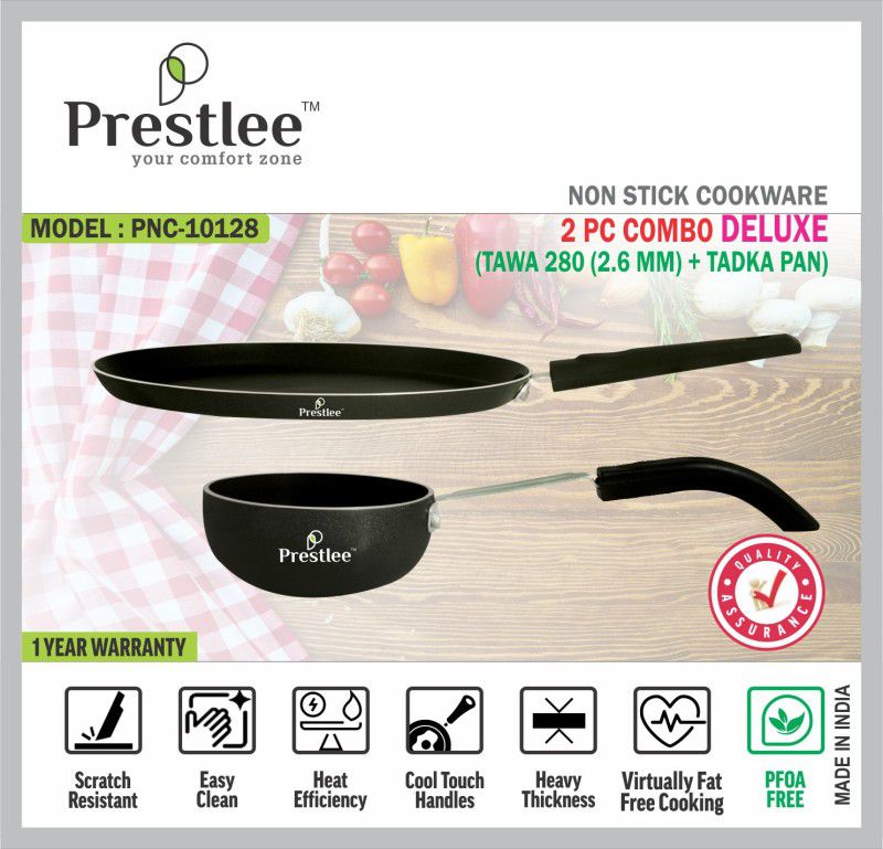Sabari Prestlee PNC-10128 NonStick Cookware/Non Stick Dosa tawa/Non Stick Set/Dosa Pan Tawa 28 cm diameter  (Aluminium, Non-stick)