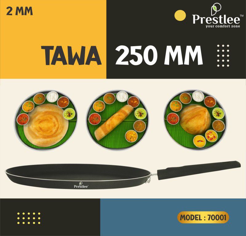 Sabari Prestle PNFT-70001 Non-Stick Coated Cookware Set/Tawa Roti Pan/Tawa/Tawa Pan Tawa 25 cm diameter  (Aluminium, Non-stick)