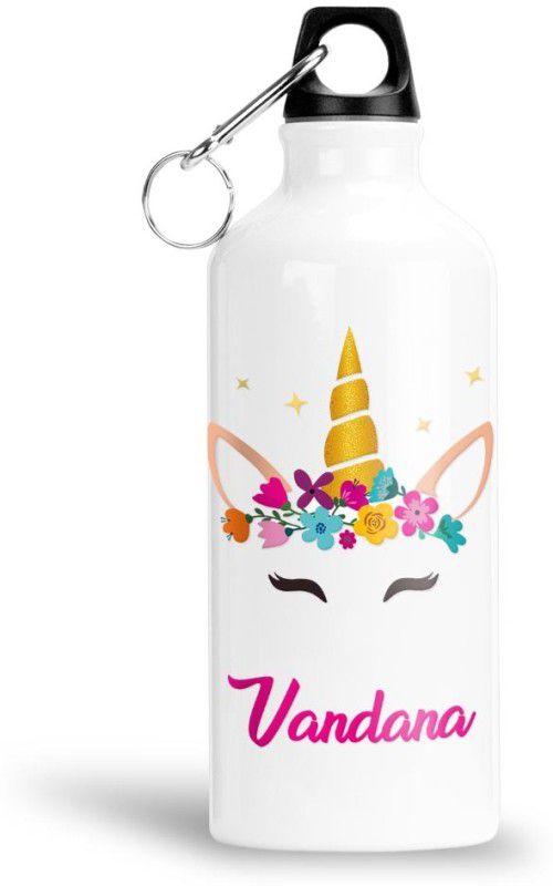FABTODAY Unicorn Water Bottle for Kids - Best Happy Birthday Gift, Vandana 750 ml Bottle  (Pack of 1, Multicolor, Aluminium)