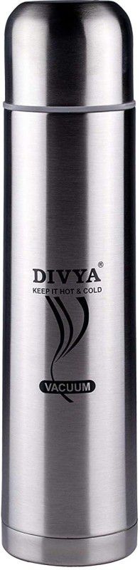 Divya Thermosteel Flask 1000 ml Flask  (Pack of 1, Silver, Steel)
