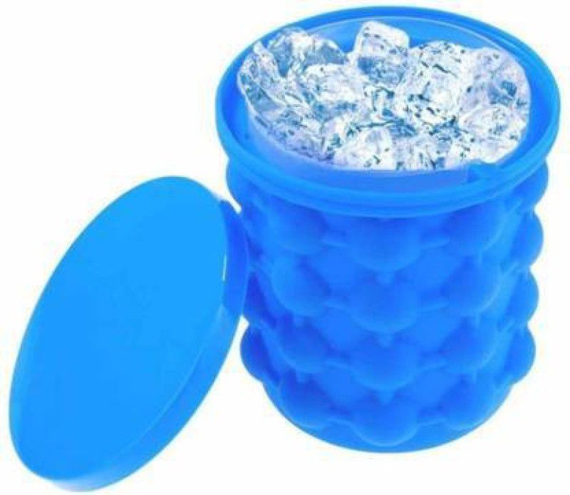 Yuvein enterprise 1 L Silicone Silicone Ice Cube Maker Ice Bucket  (Blue)