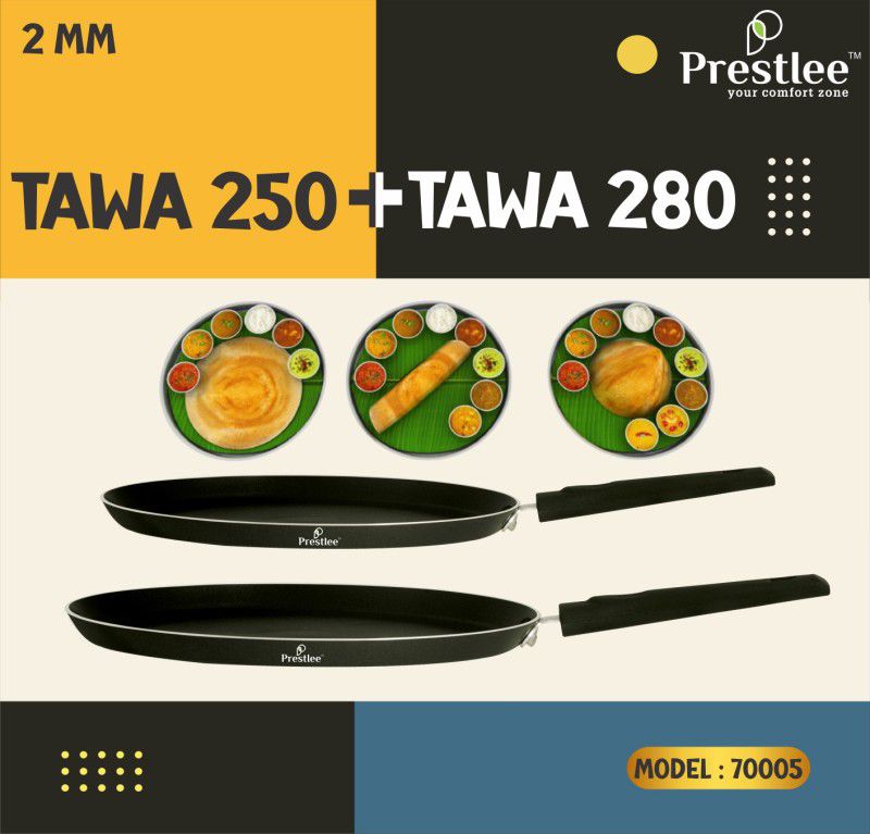 Sabari Prestlee PNFT-70005 Non-Stick Coated Cookware Set/Non Stick Set/Tawa Combo Tawa 28 cm diameter  (Aluminium, Non-stick)