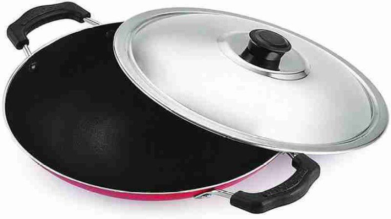 Appachatty with lid, frying pan appam,handva,malpuva,palada Chetty Pan 22 cm diameter with Lid 1 L capacity  (Aluminium, Non-stick)