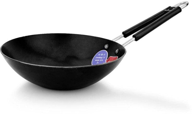 Flipkart SmartBuy Raw Iron Saute/Tadka Pan All purpose deep pan for Healthy Cooking in Kitchen Saute Pan 15 cm diameter 0.5 L capacity  (Iron)