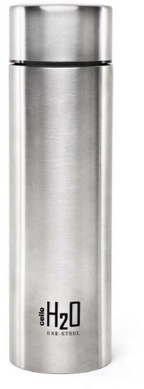 cello H2O 1000 ml Bottle  (Pack of 1, Silver, Steel)