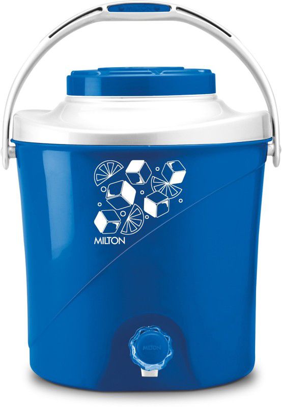 MILTON New Kool Stallion 10 Insulated Plastic Water Jug, 1 Piece, 9.7 Litres, Blue Bottled Water Dispenser