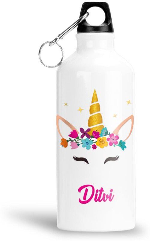 FABTODAY Unicorn Water Bottle for Kids - Best Happy Birthday Gift, Ditvi 750 ml Bottle  (Pack of 1, Multicolor, Aluminium)