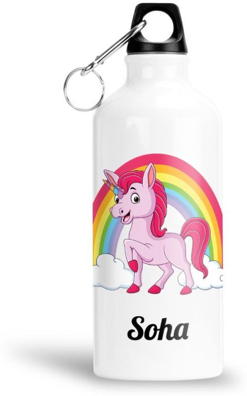 FABTODAY Rainbow Unicorn Water Bottle for Kids - Best Happy Birthday Gift, Soha 750 ml Bottle  (Pack of 1, Multicolor, Aluminium)