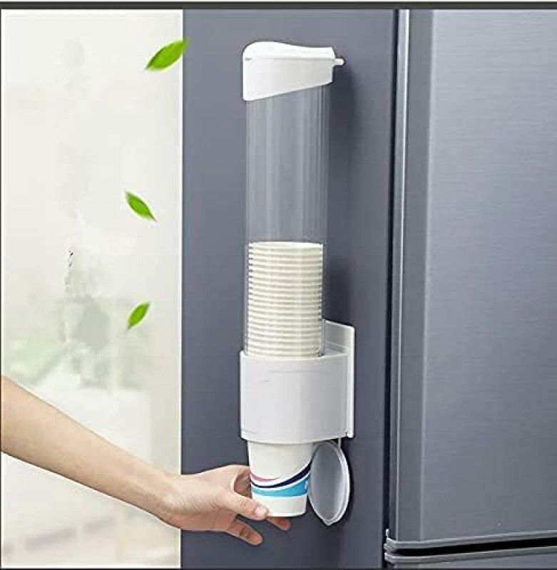 PERPART Paper Cup Dispenser Holder Wall Mounted Plastic Drinking Water Cup Dispenser^!!! Plastic Glass Holder