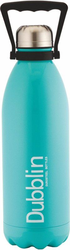 DUBBLIN Double Wall Vacuum Insulated Water Bottle, Keeps Hot 12 Hrs, Cold 24 Hrs 1500 ml Bottle  (Pack of 1, Green, Steel)